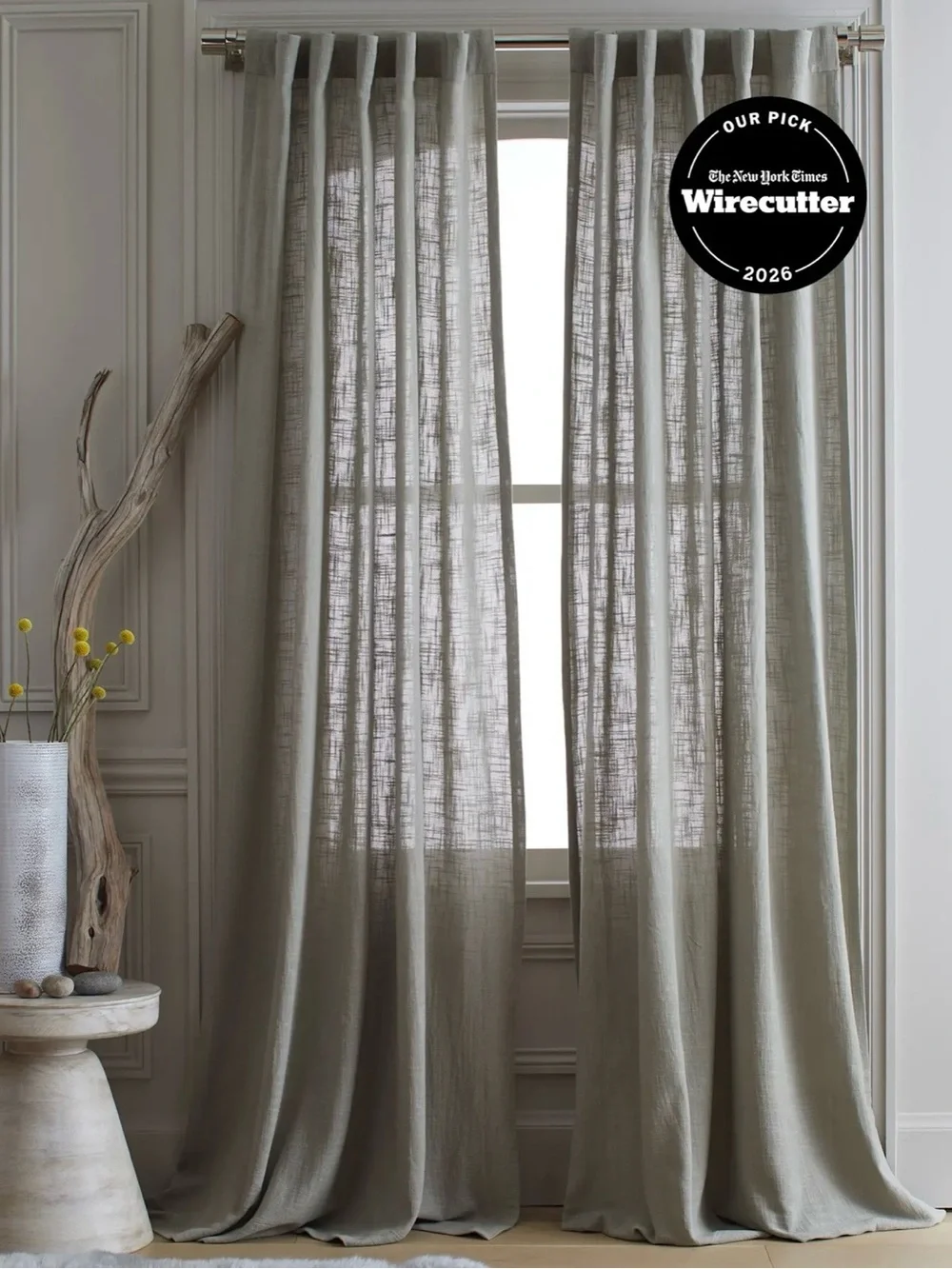 Quince Set of Sheer Curtain Panels- 48x84
